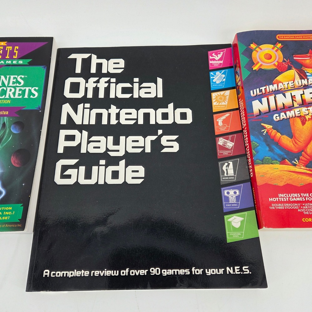 Vintage Nintendo NES SNES Strategy Guide Lot Official Player's Guide‎ Stickers